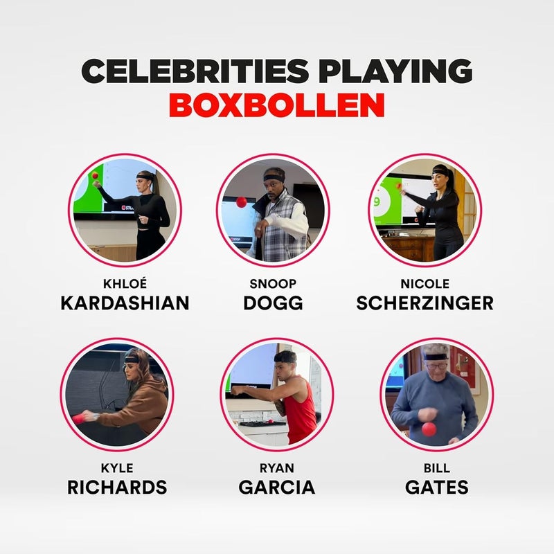 Boxbollen ® Boxing Reflex Ball - Celebrity-Endorsed Home Workout Game - App-Connected Punch Counter - Hand Eye Coordination Training Ball - Christmas Gift for Boxers, All Ages - Stocking Stuffer - Image 3